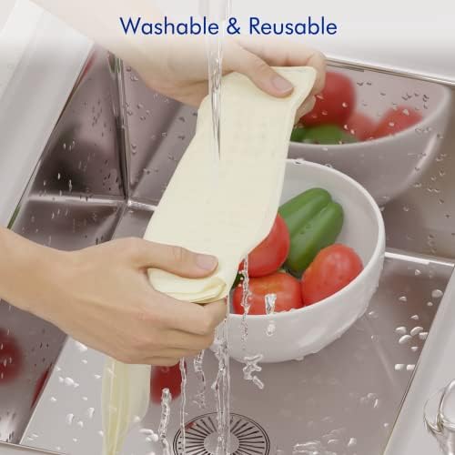 3 PCS Reusable Cheesecloth Bag & Nut Milk Bags, Grade 100, 14x14 Inch Hemmed - Image 4