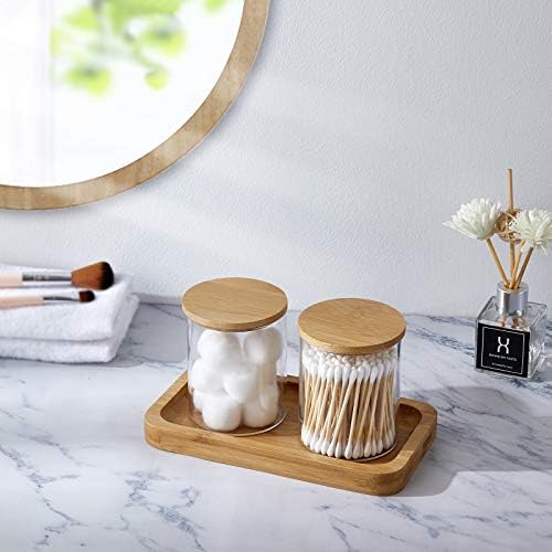 INIUNIK 2 Pack Glass Qtip Holder Dispenser - Image 4