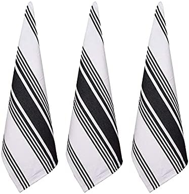 Urban Villa Kitchen Towels Cotton Dish Towels 20”x30” Black - Image 4