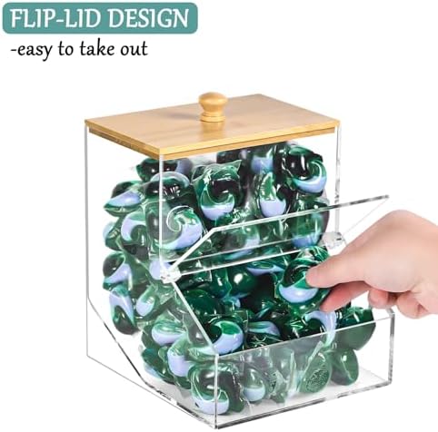 1GAL Large Acrylic Laundry Pods Container BY VEGEVIGI, Dishwasher Pods Holder - Image 3