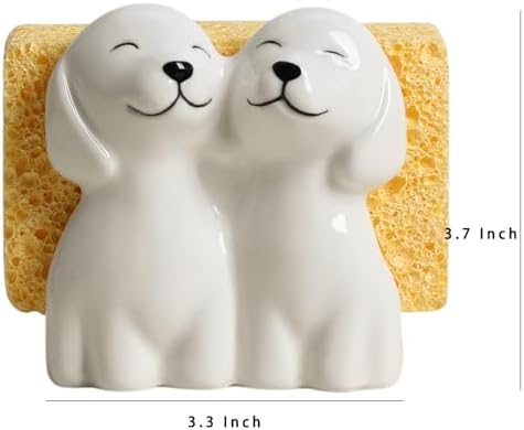 Ceramic Couple Dogs Sponge Holder - Image 2
