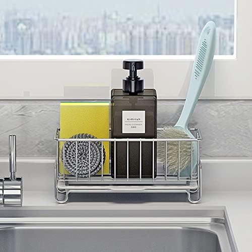 Kitchen Countertop Sponge Holder, SUS 304 Stainless Steel Dish SoapOrganizer - Image 3