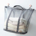 Wall-Mounted Foldable Laundry Basket, 41L Mesh Hamper by YAGIZAAI
