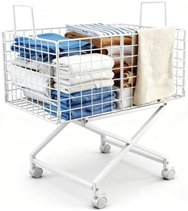 Rolling Laundry Basket with Wheels by Unknown