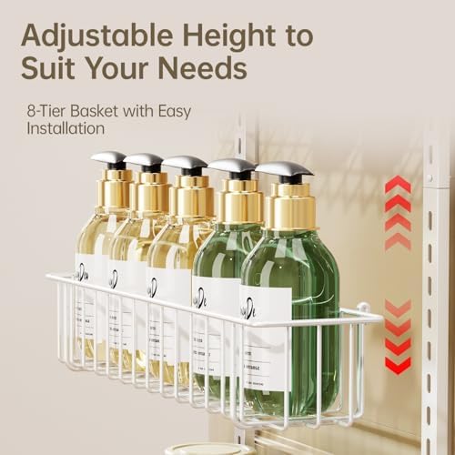 Delamu Adjustable Cabinet Door Organizer, 8-Tier Hanging Spice Rack Organizer - Image 2