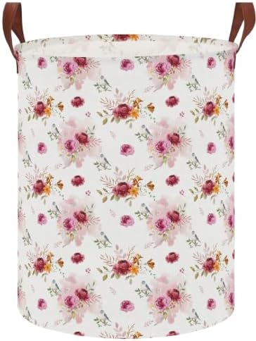 62L Vintage Rose Floral Laundry Hamper by NTAOHAMPER
