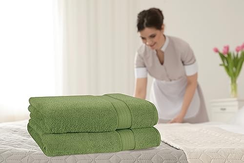 GLAMBURG 700 GSM Premium Cotton 2-Pack Oversized Extra Large Bath Sheet Set - Image 3