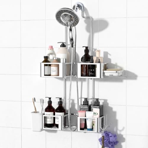 Shower Caddy Haging for Handheld Showerhead, Over Head Shower Caddy by Epicano