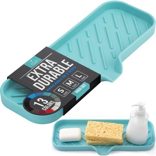 Zulay Kitchen Large Silicone Sponge Holder – Flexible Sink Organizer Tray by ZulayKitchen