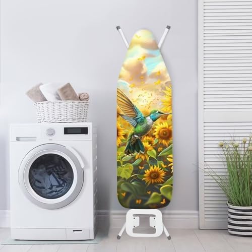 GLENLCWE Green Hummingbird Sunflower Ironing Board Cover and Pad, 15x54 Inch - Image 3