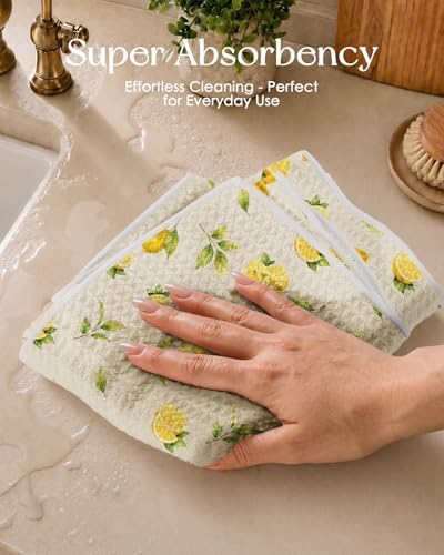 Miss Adola Reversible Microfiber Kitchen Towels Set of 2, Lemon Refreshment - Image 3