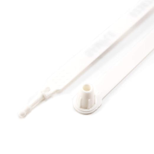 Leadseals(R) 500 PCS White Tite-Lock Plastic Tractor Truck Door Seal Tamper Evident Security Tags Numbered Safty Disposable Locks for Trailer Logistics Shipping Transport