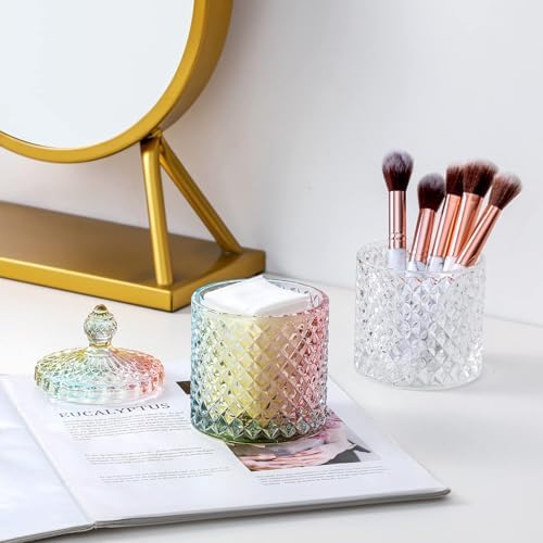 rejomiik 2 Pack Qtip Holder Apothecary Jars - Image 3