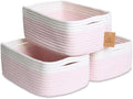 NaturalCozy 11.8"x8"x4.5” Rectangle Storage Baskets by NaturalCozy