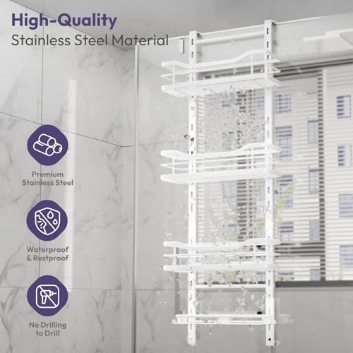 SWTYMIKI Over the Door Shower Caddy - Image 6