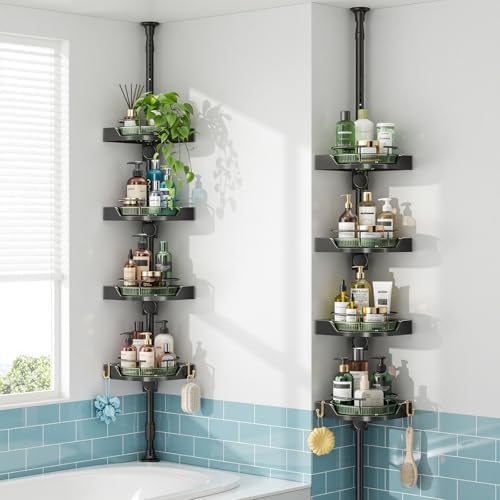 AKINBAS 360° Rotating Shower Caddy Tension Pole - Image 2