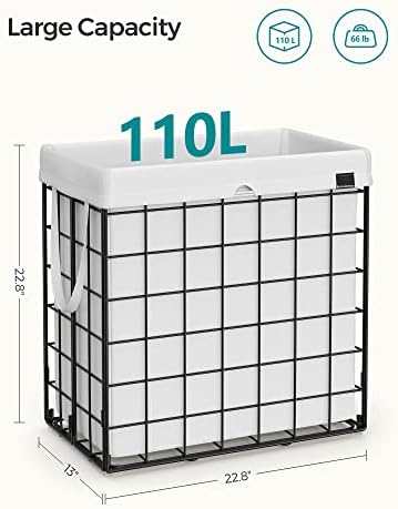 SONGMICS Laundry Hamper, Collapsible, 29 Gal. - Image 5
