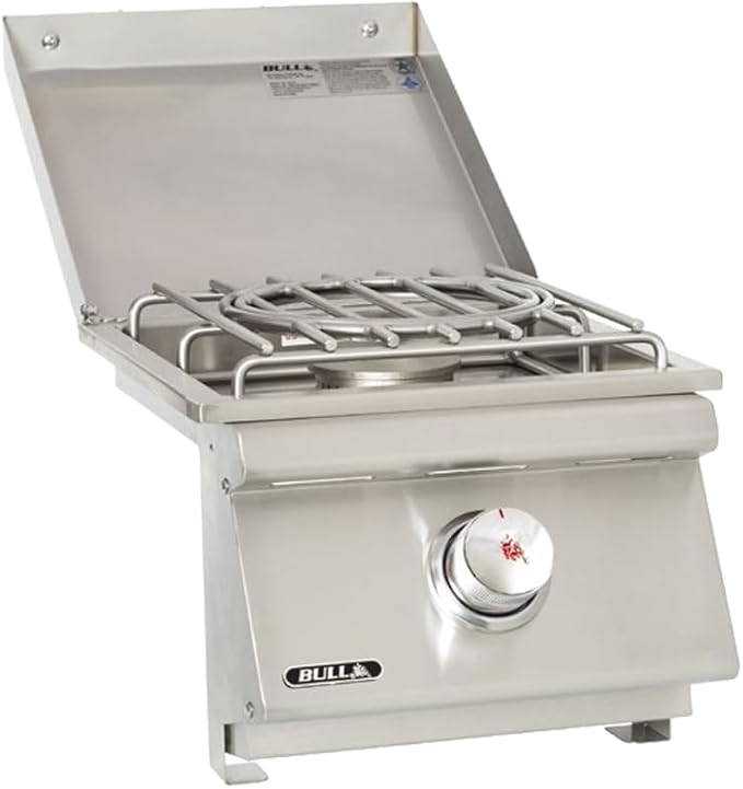 Bull Outdoor Products 30-Inch Outdoor Kitchen Bundle – Angus 75,000 BTU Built-In Grill Head, Grill Cover, Door & 2 Drawer Combo with Reveal, Glass Door & Contemporary Refrigerators – NG
