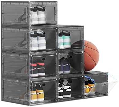US 15 XXL 8 Pack Shoe Storage Box, Shoe Boxes Clear Plastic Stackable, Shoe by OMOPINSHOEBOX
