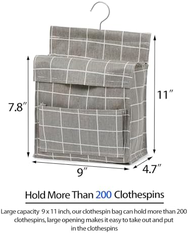 Laundry Clothespin Bag for Clothesline Outdoor, Waterproof Clothes pin Bag - Image 4