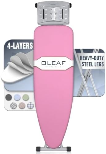 oleaf Ironing Board with Cover and Thicken Pad Height Adjustable Full Size by oleaf