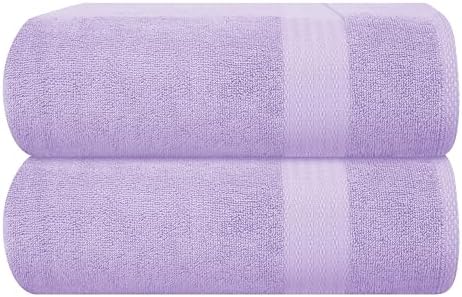GLAMBURG Premium Cotton Oversized 2 Pack Bath Sheet 35x70-100% Pure Cotton by GLAMBURG