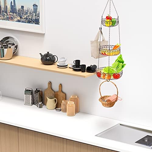 Simple Houseware 3-Tier Fruit Hanging Basket - Image 5