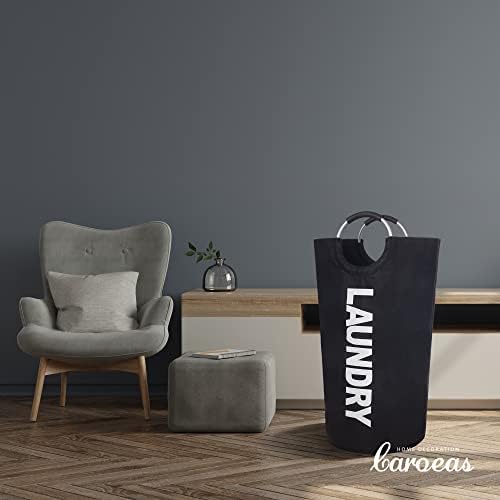 Caroeas Tall Laundry Basket 90L, Large Hamper, Freestanding Laundry Bag - Image 5