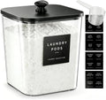 Moforoco 1 Pack Black Laundry Pods Container, Large Detergent Powder Storage by MOFOROCO