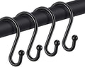 Metal Shower Curtain Hooks, Rust Proof Shower Curtain Rings, S Shaped by CHICTIE