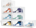 Attelite Large Shoe Boxes 8 Pack Drop Side Shoe Storage Container Stackable by Attelite