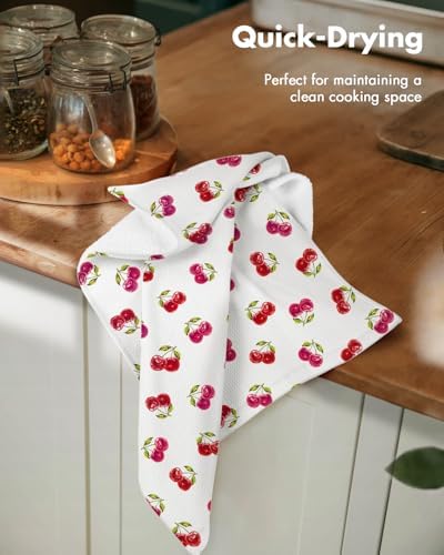 Miss Adola 2pcs Cotton Waffle Kitchen Towels - Image 2