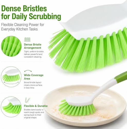 2-Pack Dish Brush with Long Handle - Image 4