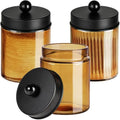 3 Pack Apothecary Jar Canisters Bathroom Vanity Organizer by Komashr