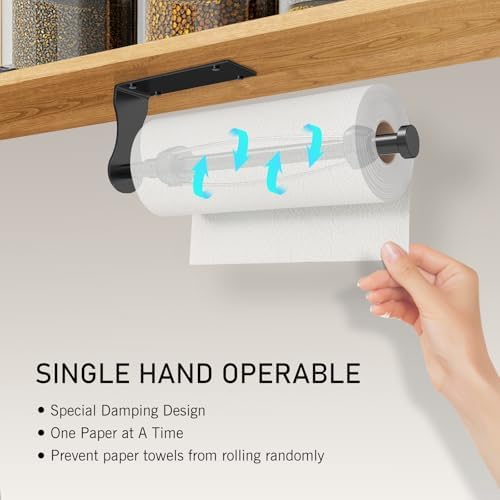 SetSail Paper Towel Holder, Single Hand Operable Paper Towel Holder Under - Image 3