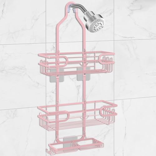 Shower Caddy Hanging, Over Head Shower Caddy Shower Storage Rack Basket by Lawhood-Mijin