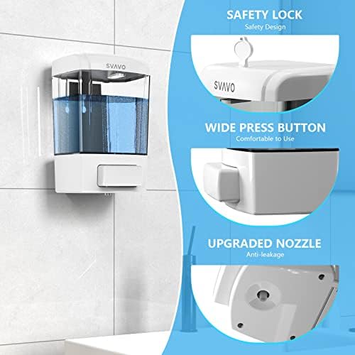 SVAVO Wall Mounted Soap Dispenser Kitchen Bathroom Manual Soap Dispenser - Image 6