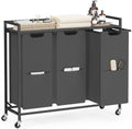 VASAGLE Laundry Sorter 3 Section, Rolling Cart by Unknown