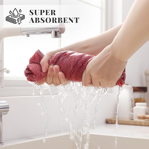 Homaxy 9 Pack Cotton Terry Premium Kitchen Towels, 18 x 28 in - Image 3