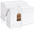 TEAWOO White Washcloths 100 Pack, Highly Absorbent & Quick Drying by TEAWOO