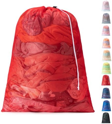 1 Pack Mesh Travel Laundry Bag 28" x 40"Extra Large Dirty Clothes Organizer by Unknown