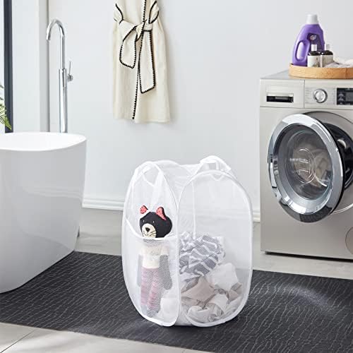 TECHMILLY Collapsible Mesh Pop Up Laundry Hamper - Image 6