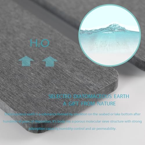NiuYichee 2Pcs Stone Soap Trays Water Absorbing Diatomite Coaster - Image 3