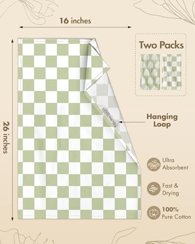 Miss Adola 2 Pack 150GSM Flour Sack Kitchen Towels - Image 4