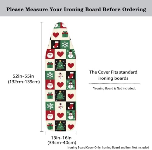 Flashideas Red Christmas Plaid Ironing Board Cover Ventilate Resist Scorching - Image 5