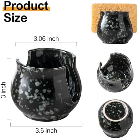 Zoeeker Kitchen Sponge Holder, Ceramic Dish Sponge Holder - Image 4