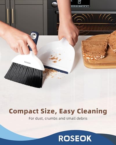 ROSEOK Mini Dustpan and Brush Set, Small Broom and Dust Pan - Image 6