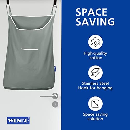 WENKO Laundry Hamper Bag Hanging, Over The Door Basket - Image 4