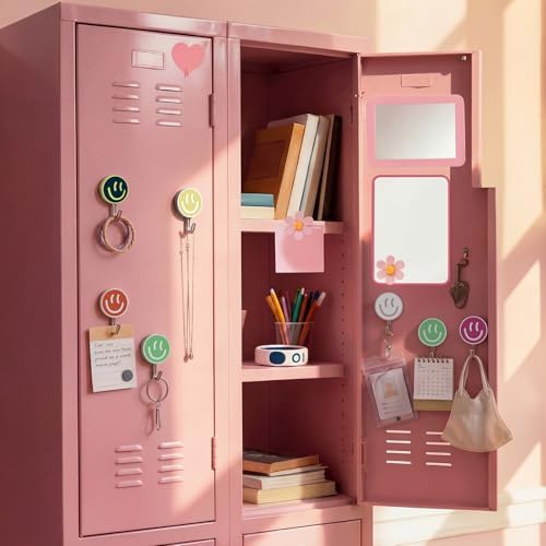 Leinuosen 6 Pcs Smile Face Magnetic Locker Hooks - Image 4