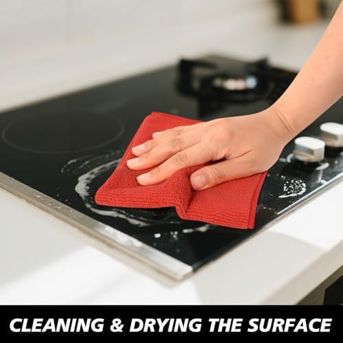 SINLAND Microfiber Rag Cleaning Cloth Kitchen Dish Cloths 12x12inch 12 Pack - Image 6